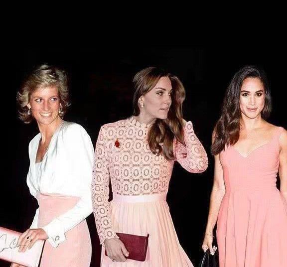 P图师将戴安娜凯特梅根P在一起， 戴安娜的时尚度不输她俩