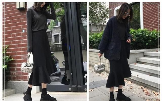 参考■鱼尾裙冬季穿搭参考，气质优雅更能衬出好身材，很显女人味