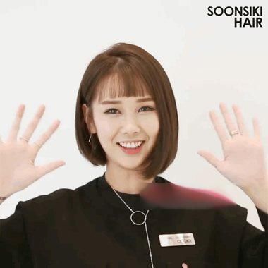 天热时短发扎起来，一样的漂亮！