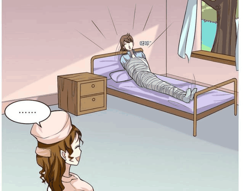 搞笑漫画: 男子改变造型, 只为了护士女神每天来看望他!