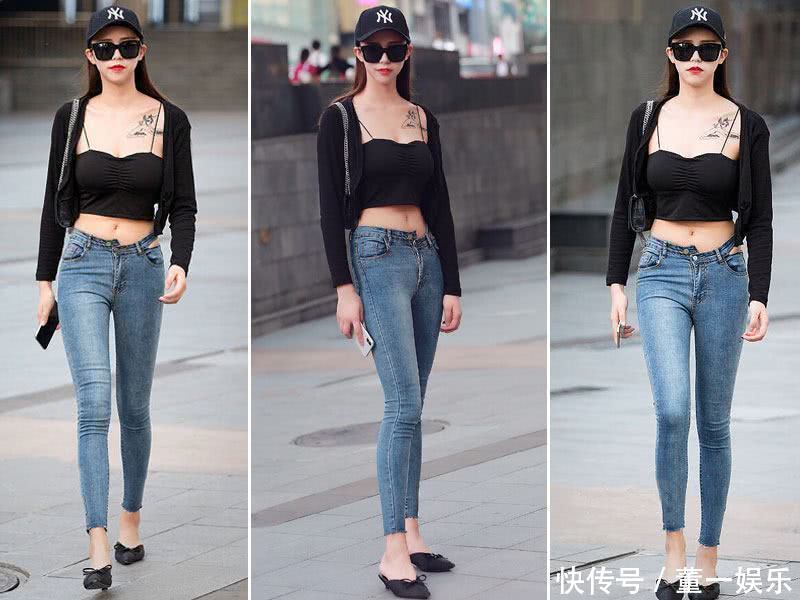 小姐姐颜值高身材好，还这么会穿搭就更显美感了！