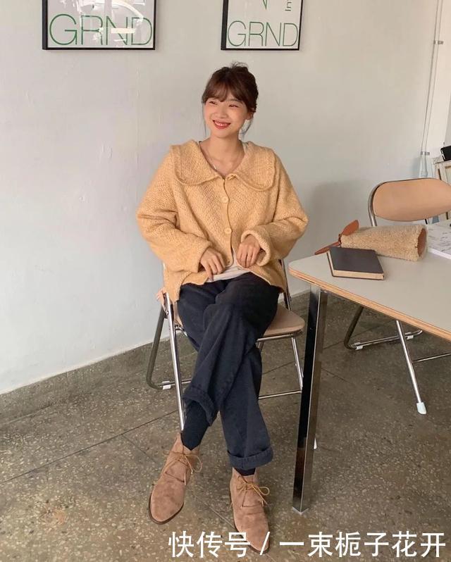 『奶奶』你穿“奶奶衫+牛仔裤”的样子,好看极了!