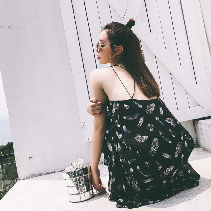 我的天~忒好看了!老婆居然买这种露背沙滩裙，穿上又白又嫩