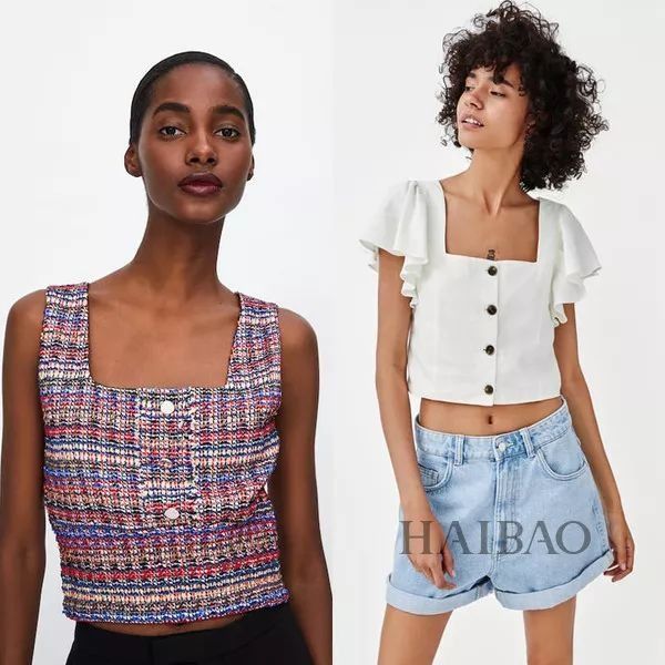 厉害| 今年最最最流行的小方领，时髦的同时居然还能显脸小!