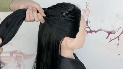  『古风』男士古风发型这样编，好看又帅气，古装发型编发教学图集