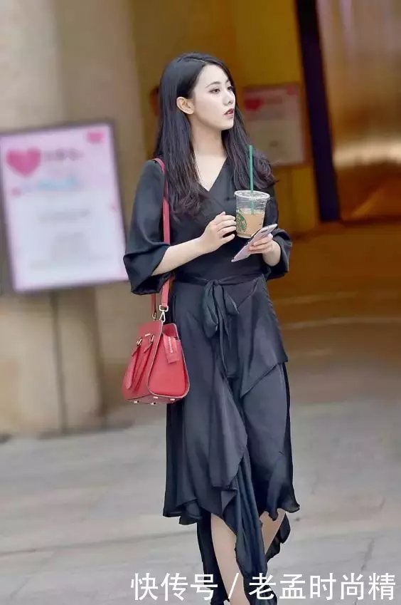 『气质』摄影:黑色连衣裙彰显了美女的气质, 美丽大方还兼具优雅简约风