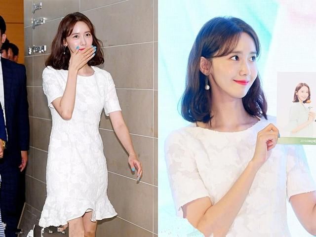 林允儿与唐嫣同穿白色蕾丝连衣裙，网友:没有对比就没有伤害!