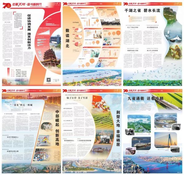 各大中央媒体集中报道湖北70年发展成就，光谷、江滩、军运会等武