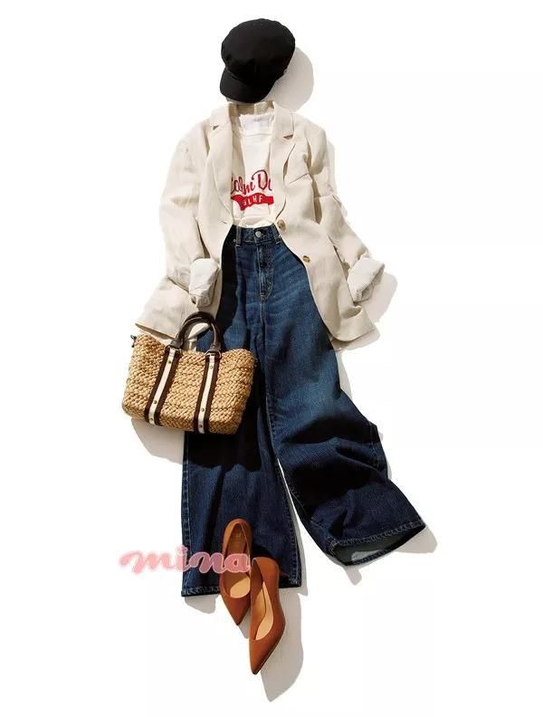 搭配｜这条裤子太秀了吧？百搭时尚还显腿长 推荐牛仔阔腿裤的16