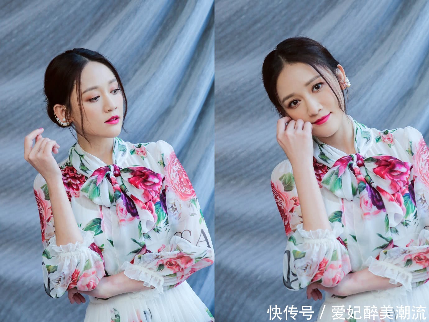 陈乔恩撞衫迪丽热巴,差距真不是一般大,网友:姜还是老的辣