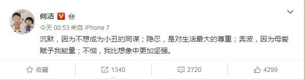 婚姻危机?何洁深夜发博感慨 言辞伤感再陷离婚传闻