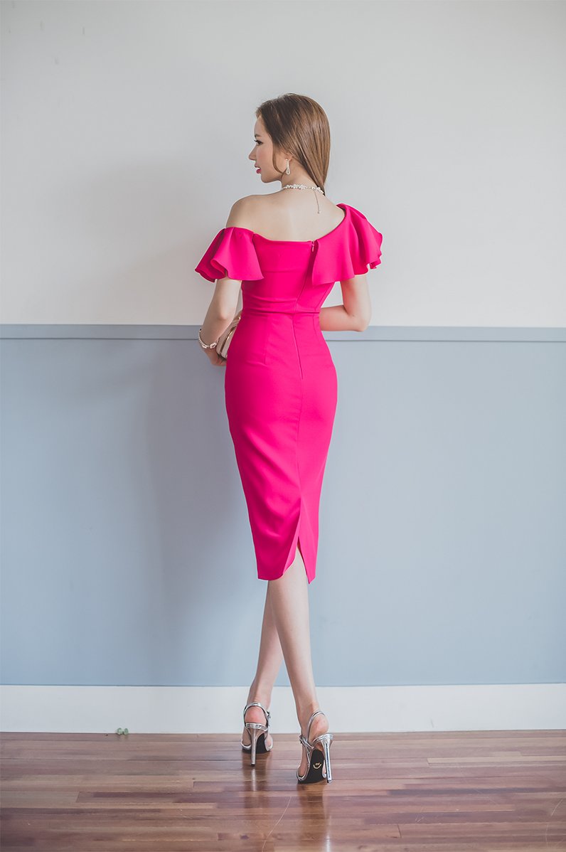 传情斯凯尔克红艳娇媚礼裙