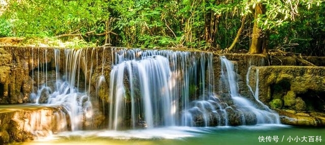 泰国7层瀑布,九寨沟一样美的泳池瀑布
