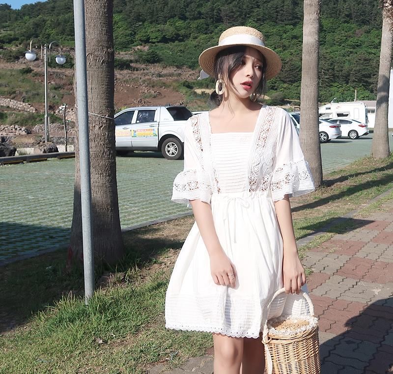  #蕾丝#精致优雅的仙范连衣裙,穿上轻松扮美哦!最佳服饰搭配