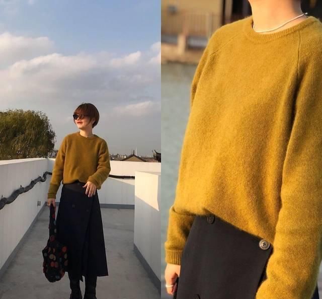  #绞花毛衣#冷春黑色单品尽量这样穿，8套时髦显高端的look，通勤休闲都适合