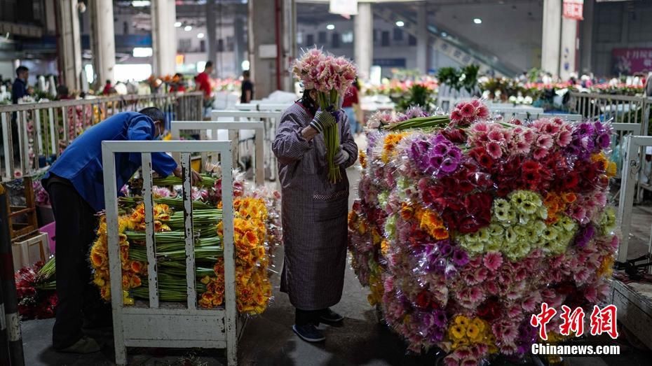  [斗南]昆明斗南花卉市场交易回暖