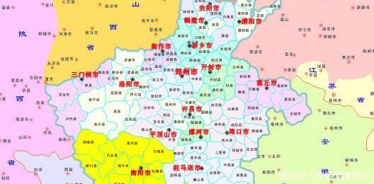 划分为17个地区的河南省