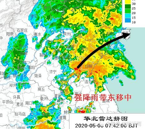  【地面】地面气旋形成！山东今暴雨区将移至半岛，多地发布暴雨预警信号