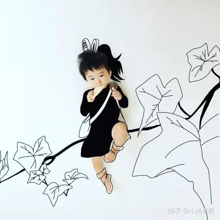  「作品」会画画的老爸把儿子画进了宫崎骏的作品，这才叫真正的“晒娃”！