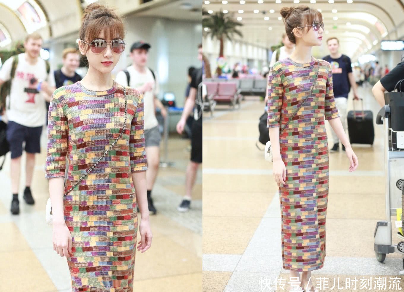 毛晓彤不得了！裙子穿得这么高级，脚下却搭配一双10元的拖鞋！