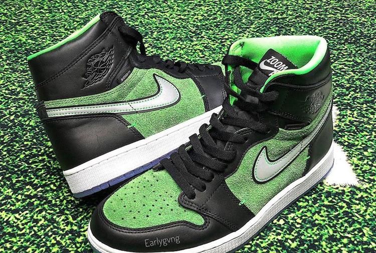  实物@「黑绿配色」AJ1 Zoom最新实物曝光！太像13年前的Dunk SB