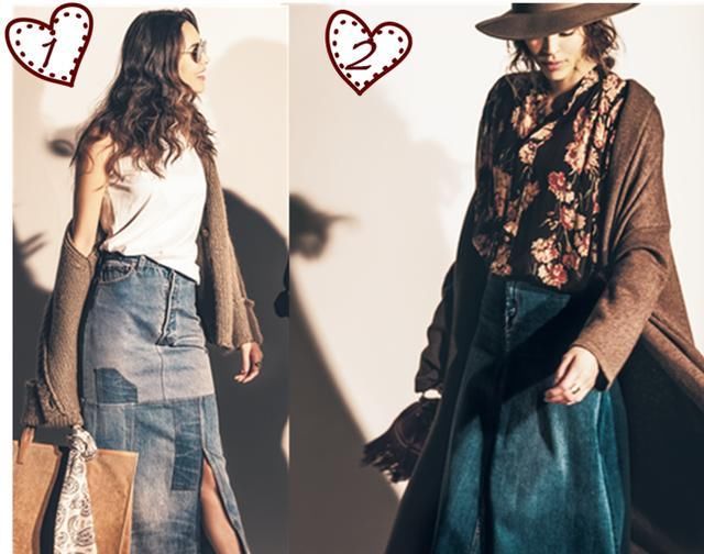  #休闲装#牛仔裙搭配什么样的上衣才好看!教你几招,这样穿时髦又减龄!