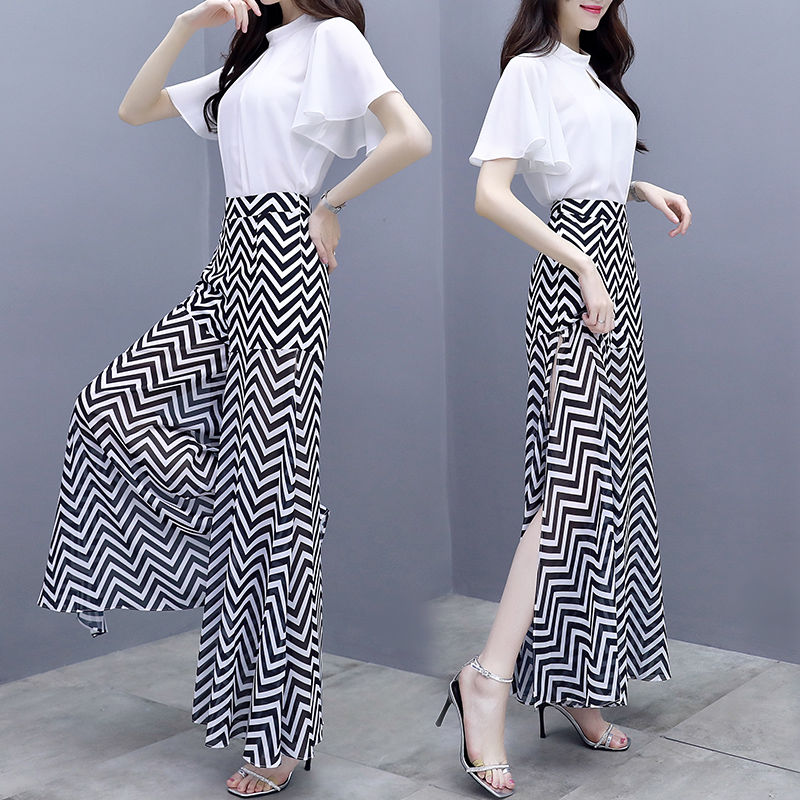 媳妇可会打扮了,换上这雪纺套装特别吸睛,清爽洋气魅力四射