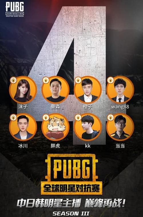  『PUBG』PUBG全明星赛名单出炉，老阿姨沫子强势登场，火线妹也来了？