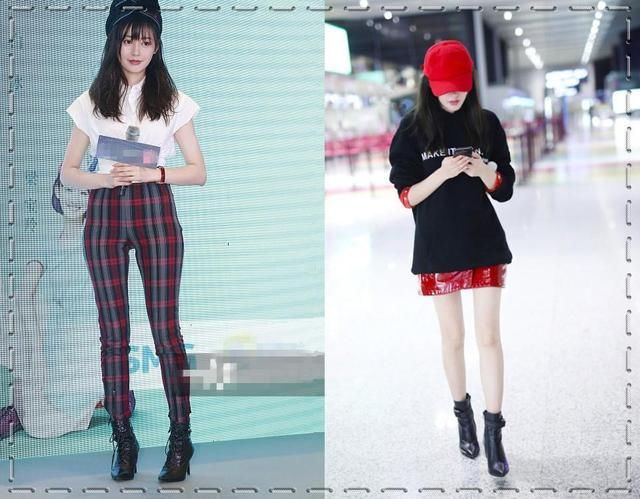 看了张天爱的活动照，再看机场照，网友：真不相信这是同一双腿！