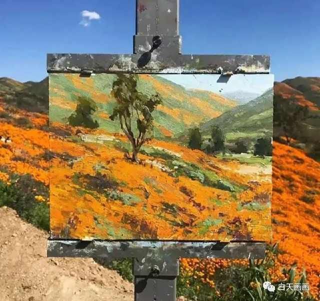 白天画画，画家笔下的无缝衔接，场景还原毫无违和感