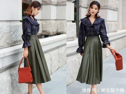  知性■2020年超火的“衬衫+半身裙”的知性风：让你高级又惊艳！