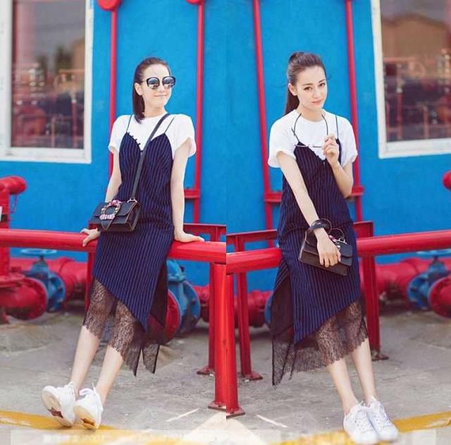 热巴、林允儿同穿吊带裙，虽都是90后女星，画风差距竟不是一般大