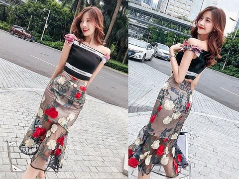 秀出完美的身材曲线，原来你与女神间只差一条包臀裙