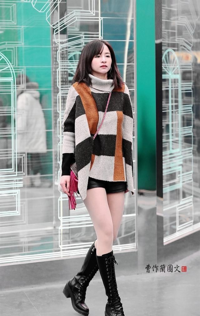  [赞大]街拍：穿出超赞大长腿的短靴美女