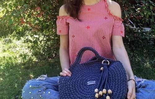  『喜欢』相比方形，我更喜欢圆形的包包！手工编织包，附教程！