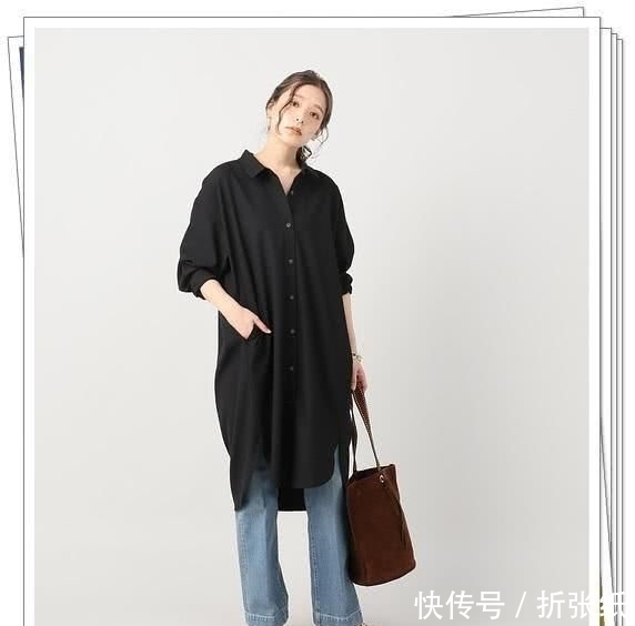  『春季造型』小黑裙别乱买！黑色衬衫连衣裙才更实用，24个春季日系造型示范