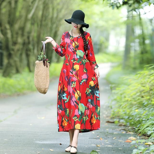 果然：“旗袍”秋裙不比真丝差，尤其六零后穿，一定美到令人窒息