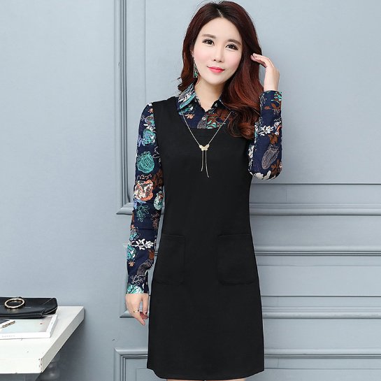 小清新长裙来了，穿上显瘦又修身呢