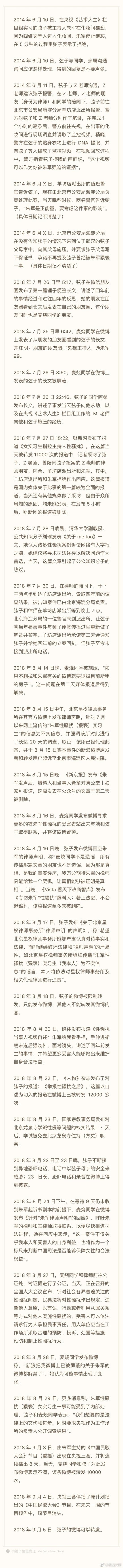 朱军性骚扰传闻最新消息 麦烧同学转发案件时间线