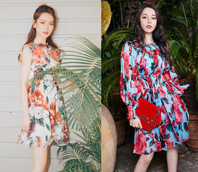 戚薇也太女人了，大花裙穿的不输迪丽热巴，“海藻头”更是绝了！