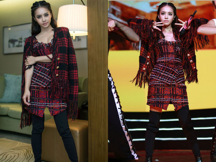 蔡依林真敢穿，超大码长裤断开像“三角裤”网友：快把裤子穿好