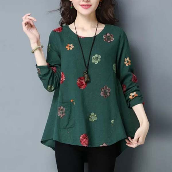 女人长再美,紧身衣也别穿!初秋大码装+小脚裤,洋气好看还迷人