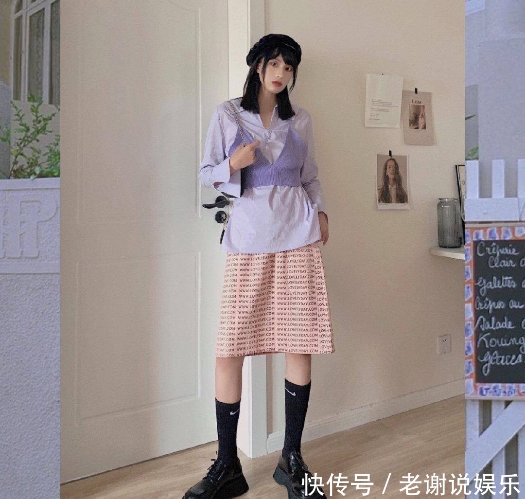 「前卫」女生不要总穿“打底裤”,试试这么搭,淑女又显高