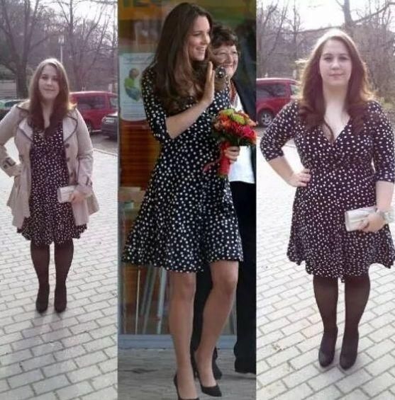 普通女性模仿凯特王妃穿衣，差距好显着，网友王室王妃不好当