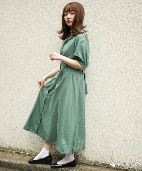 2018年夏天复古开襟洋装太可爱!日本当季流行洋装穿搭
