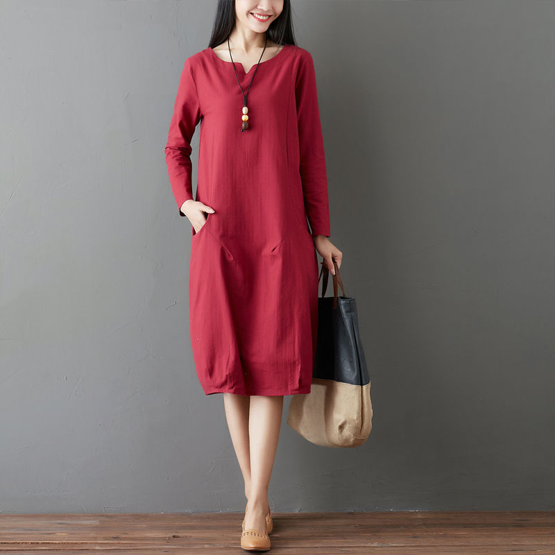 终于到秋天了,出门穿这棉麻装+平鞋,迷人好看,同事见了也想买