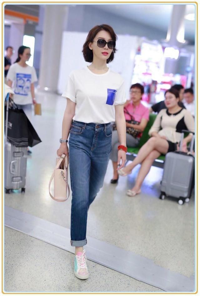 陈数气质真强悍!几十块T恤竟穿出千元大牌感，刘雯都甘拜下风了