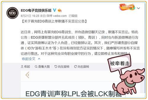 EDG青训上单打爆LCK纯属造谣，粉丝回复亮了，说出大家心声