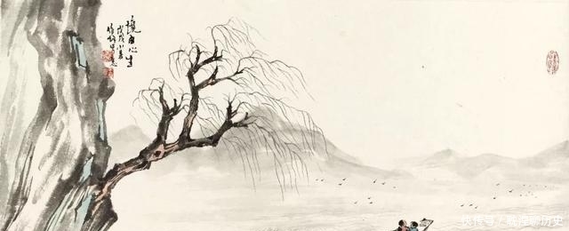 【中国画】「津门网」他的彩墨山水,颇得中国画似与不似的妙蒂