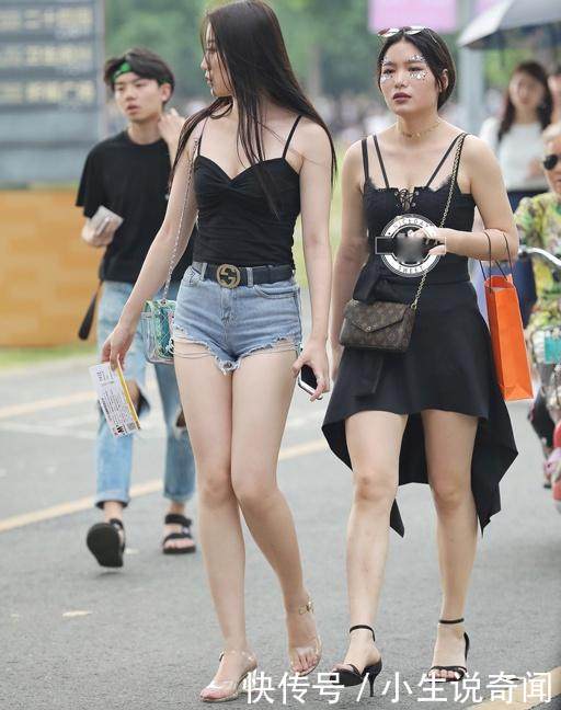 街拍: 性感短裤小姐姐, 穿出性感穿出美